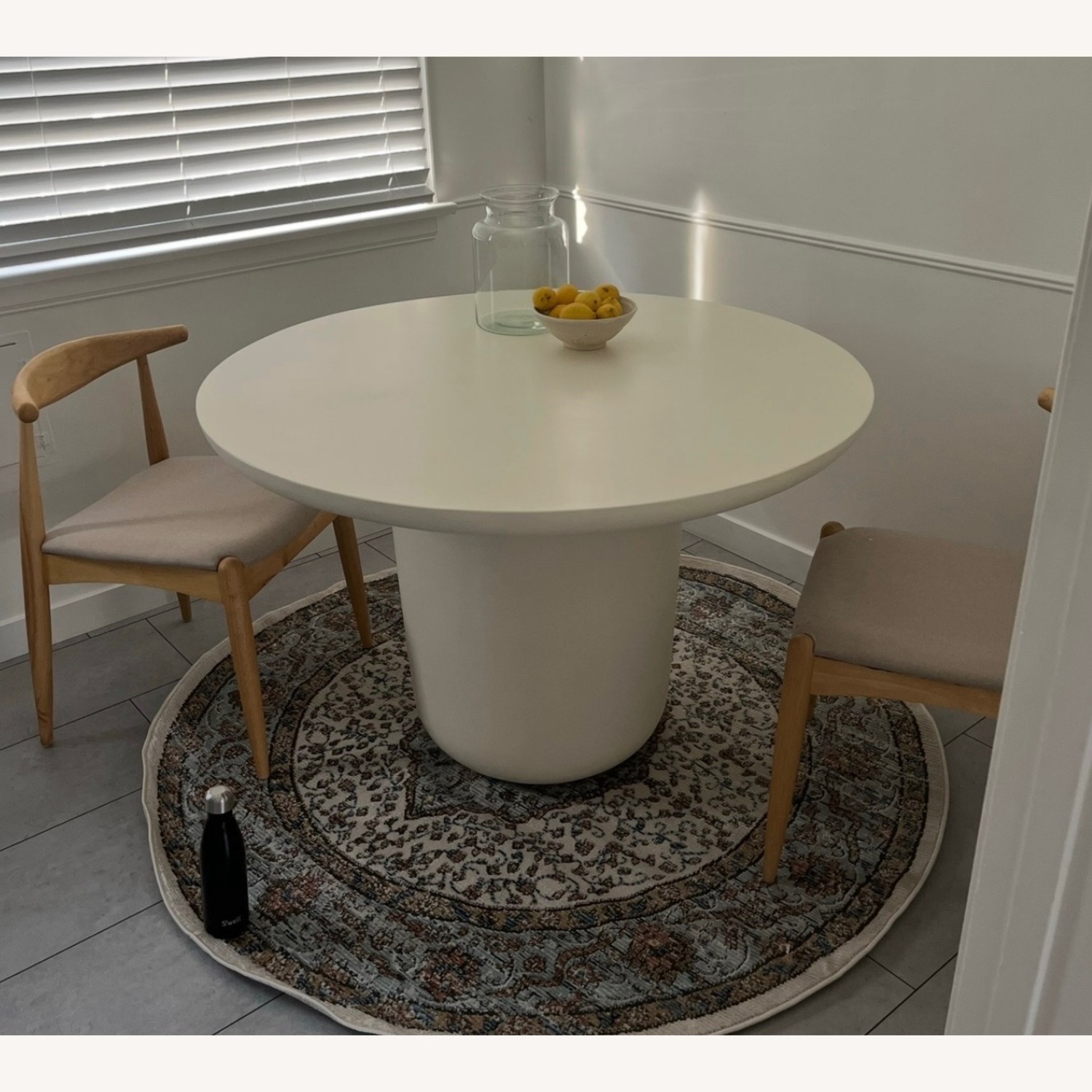  CB2 Round Ivory Concrete Dining Table - image-3