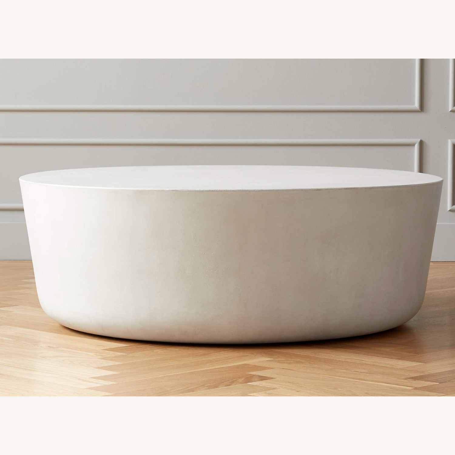 CB2 Cap Ivory Cement Coffee Table - image-2