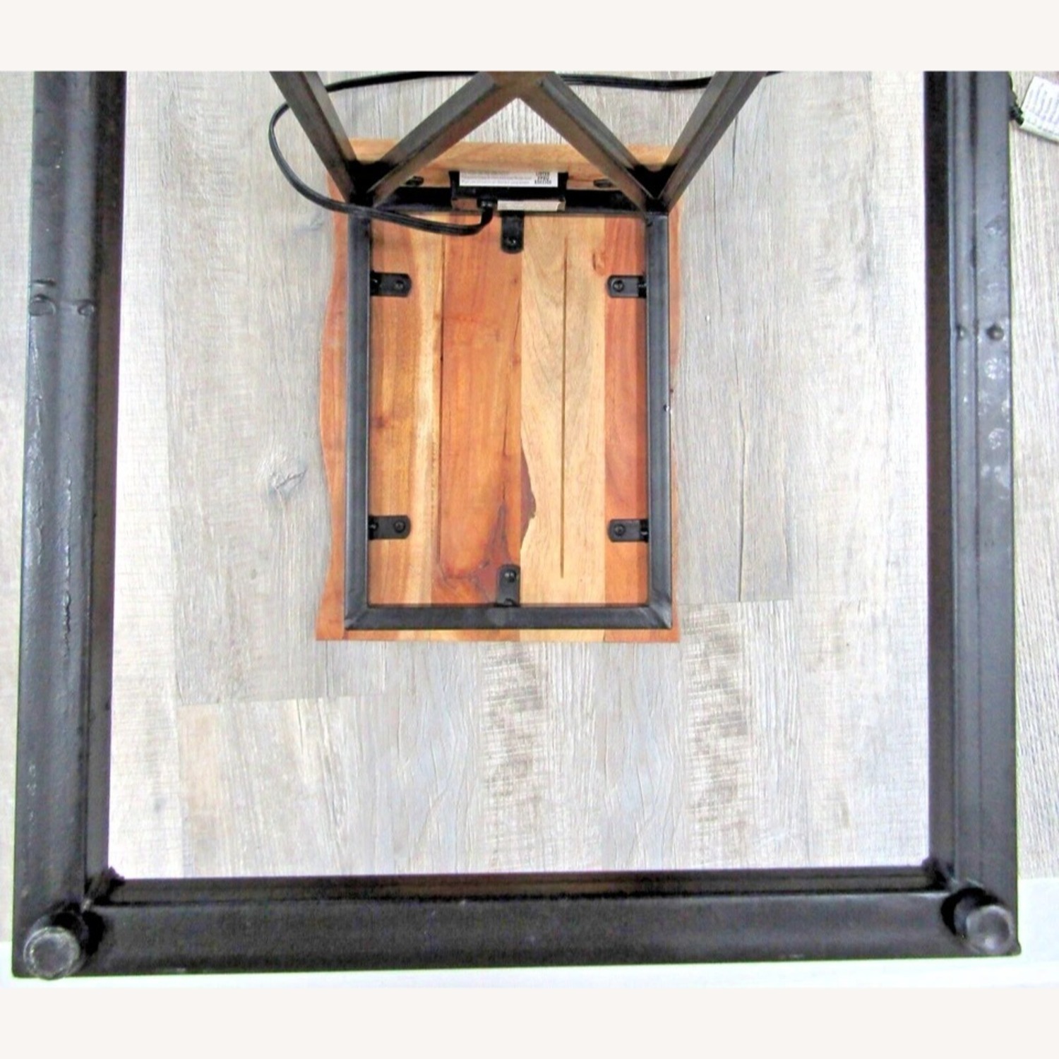 Acacia Live Edge Wood Side Table with Black Iron - image-8