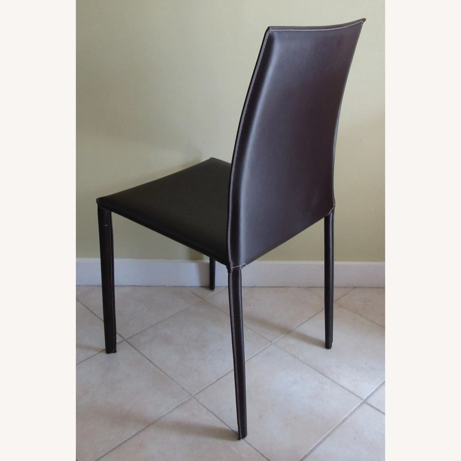 Baxton Studio Alicia Black Leather Dining Chair - image-7