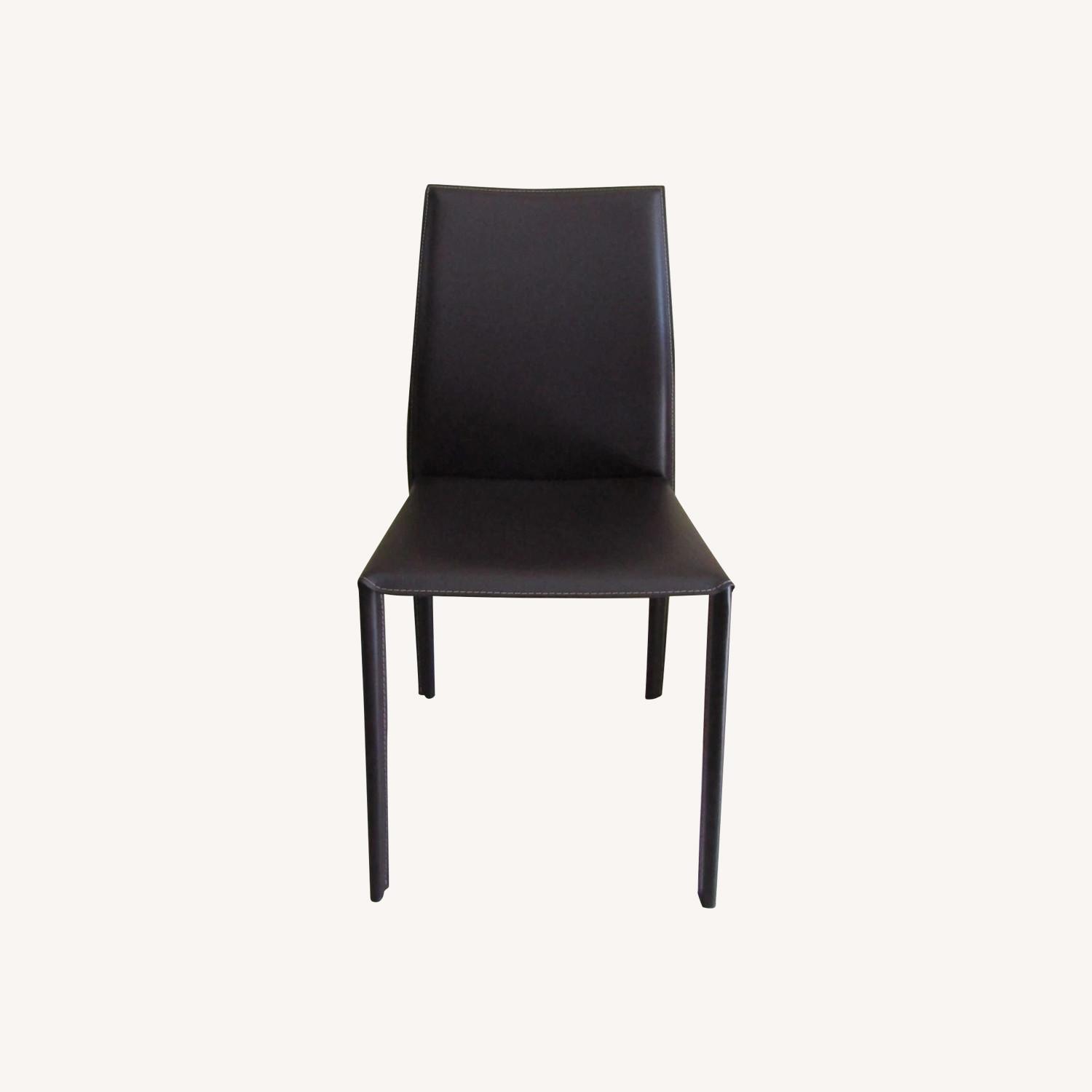 Baxton Studio Alicia Black Leather Dining Chair - image-0