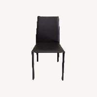 Baxton Studio Alicia Black Leather Dining Chair