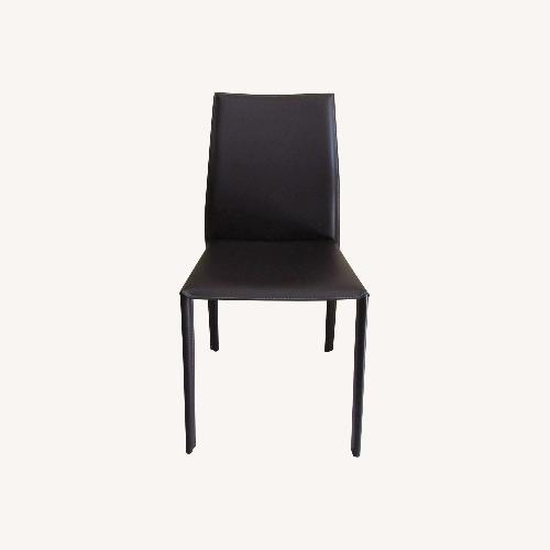 Used Baxton Studio Alicia Black Leather Dining Chair for sale on AptDeco
