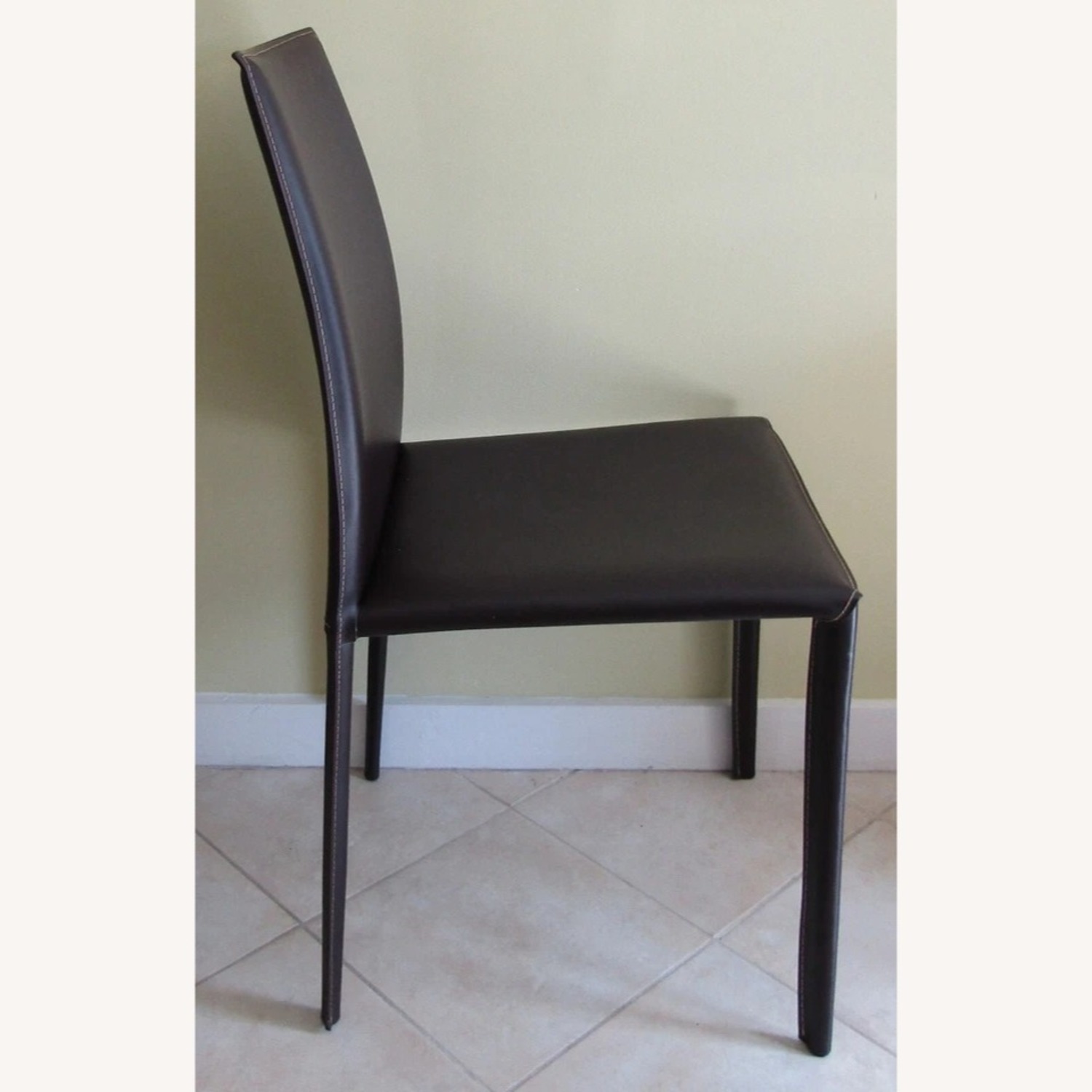 Baxton Studio Alicia Black Leather Dining Chair - image-4