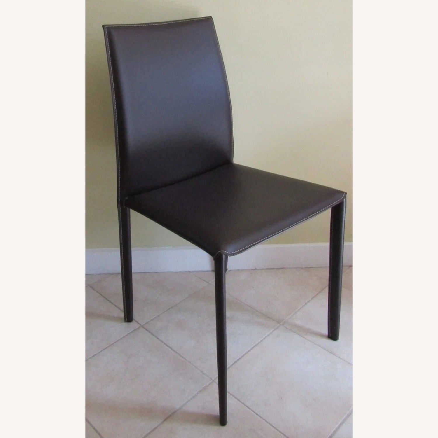 Baxton Studio Alicia Black Leather Dining Chair - image-3