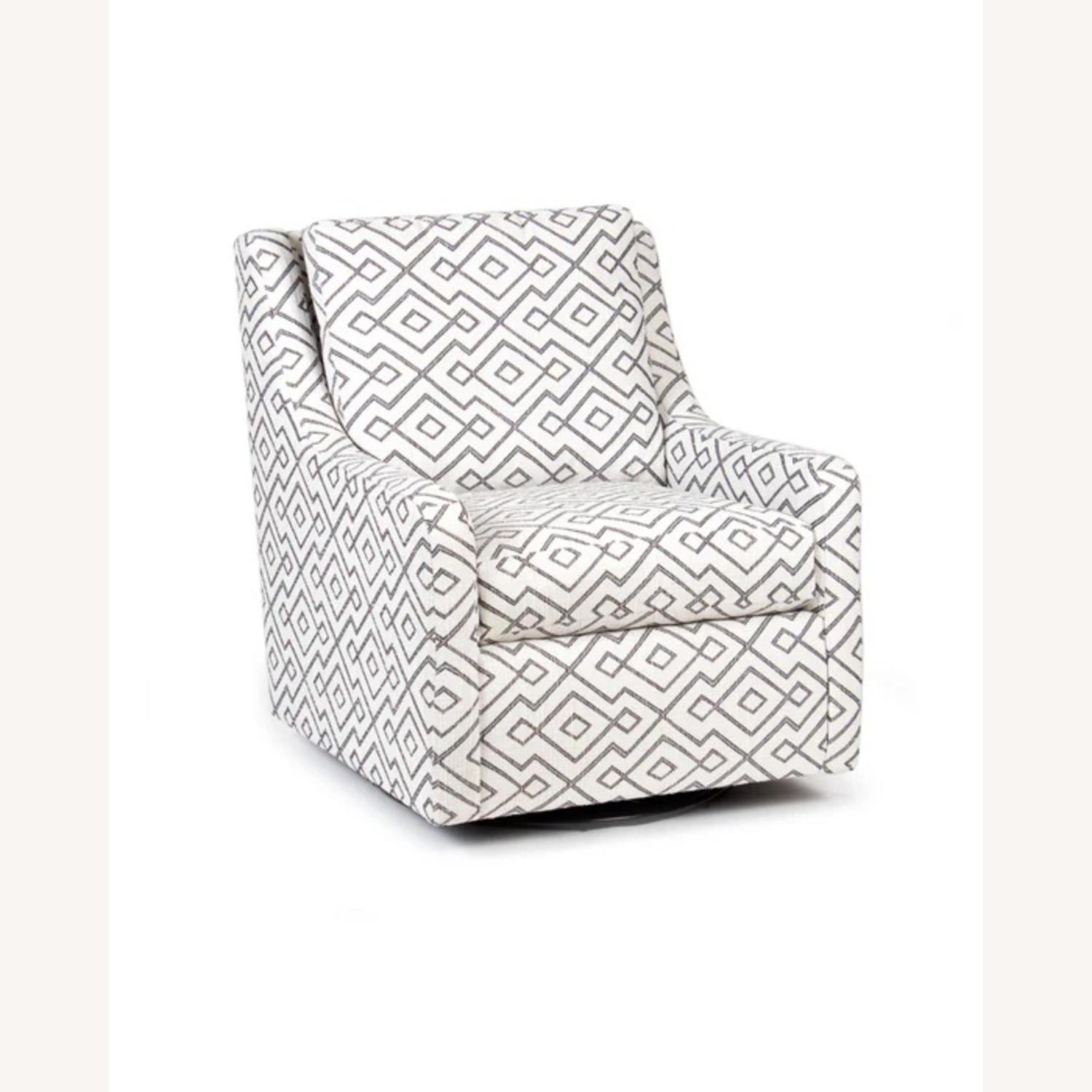 Comfy and Cozy Fabric Swivel Rocker - image-0