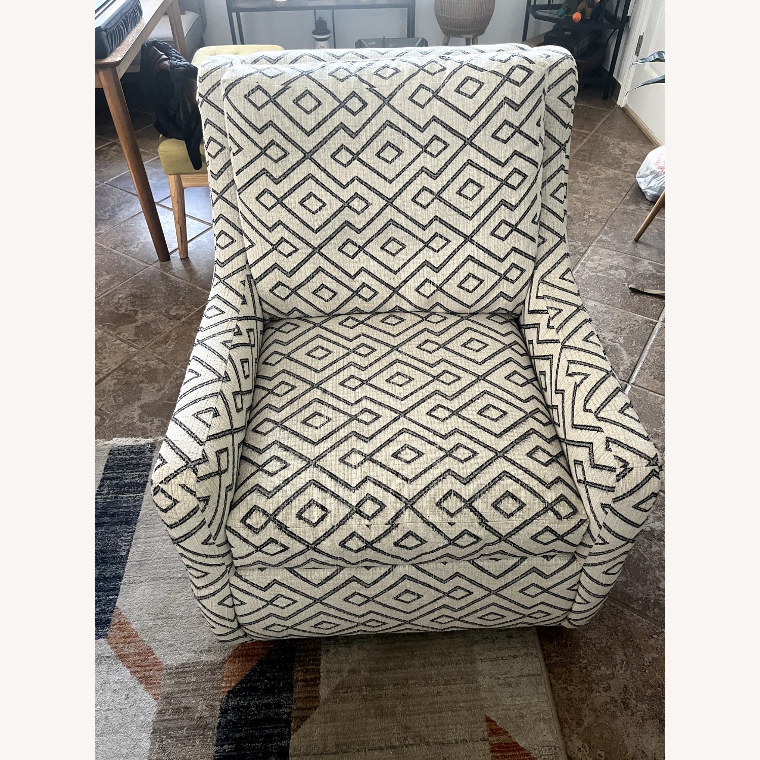 Comfy and Cozy Fabric Swivel Rocker - image-1