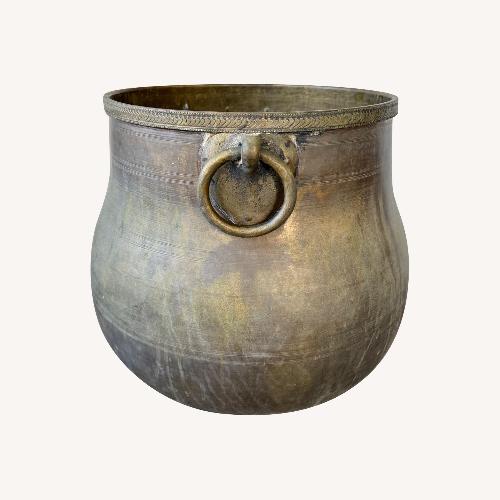 Used 70s Vintage Brass Ring Barrel for sale on AptDeco