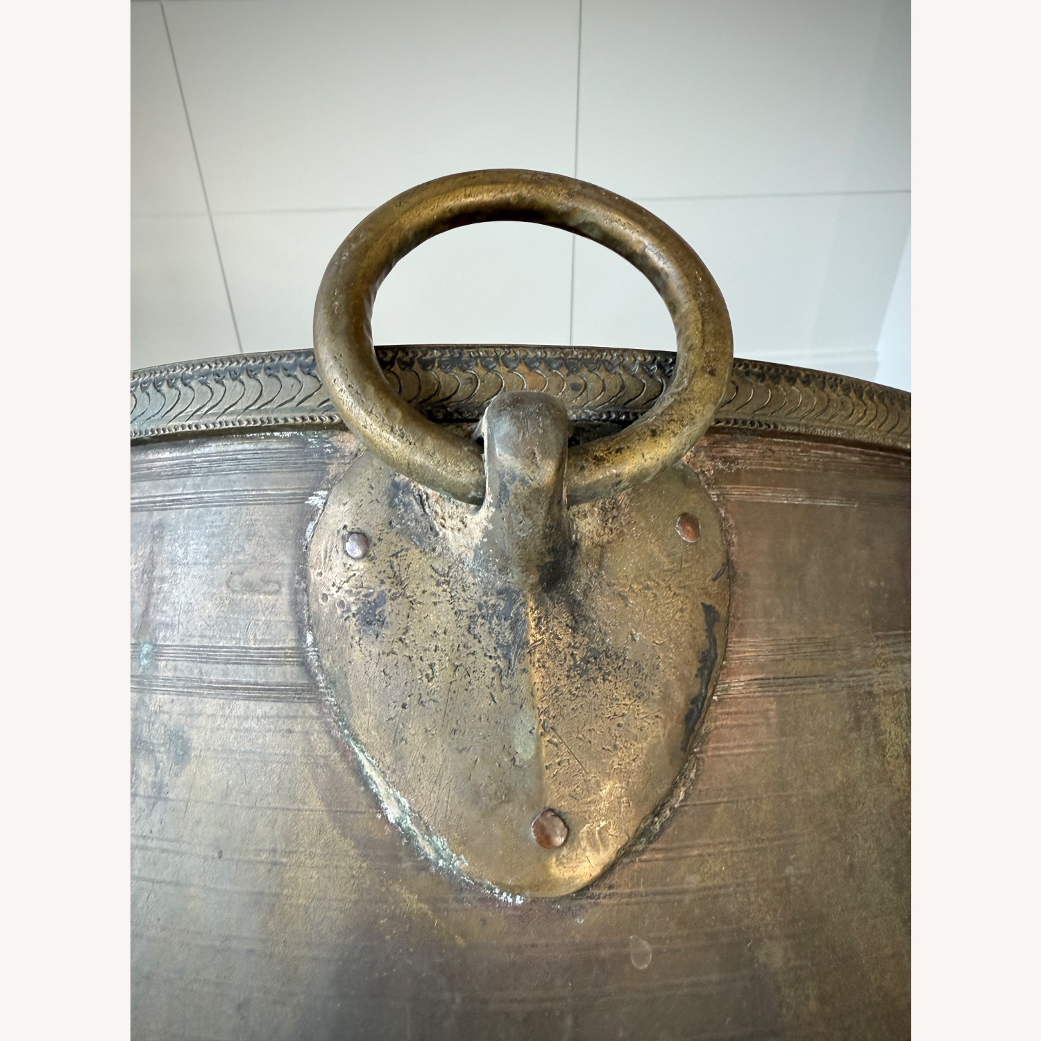 70s Vintage Brass Ring Barrel - image-3