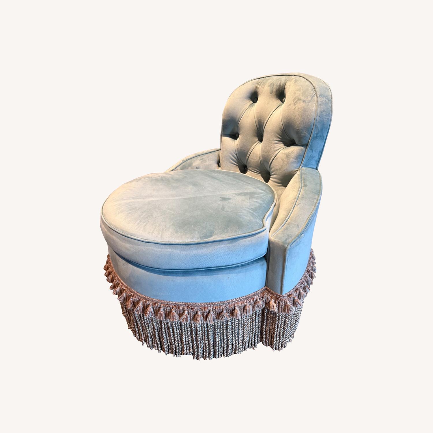 Light Blue Lounge Chair - image-0