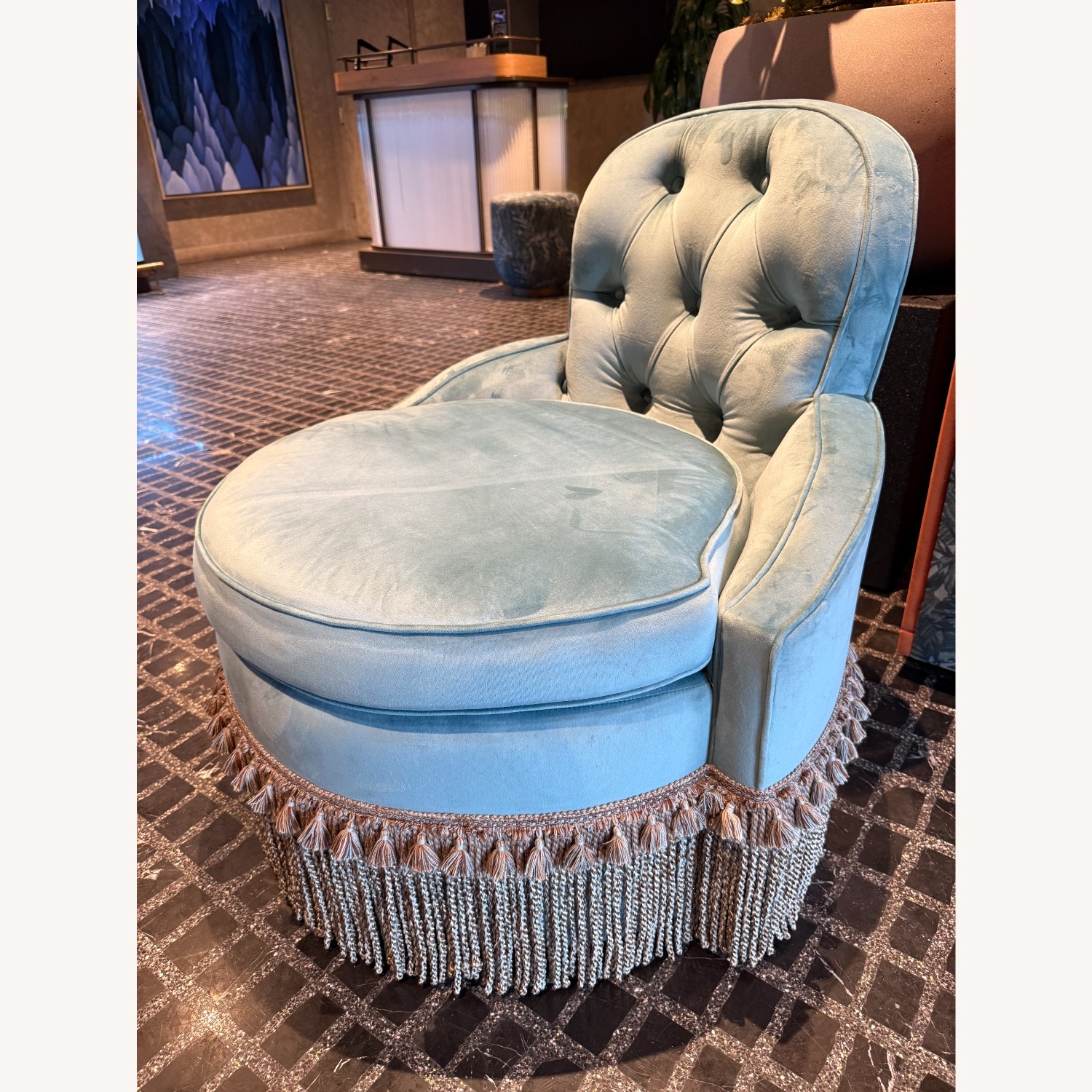 Light Blue Lounge Chair - image-5