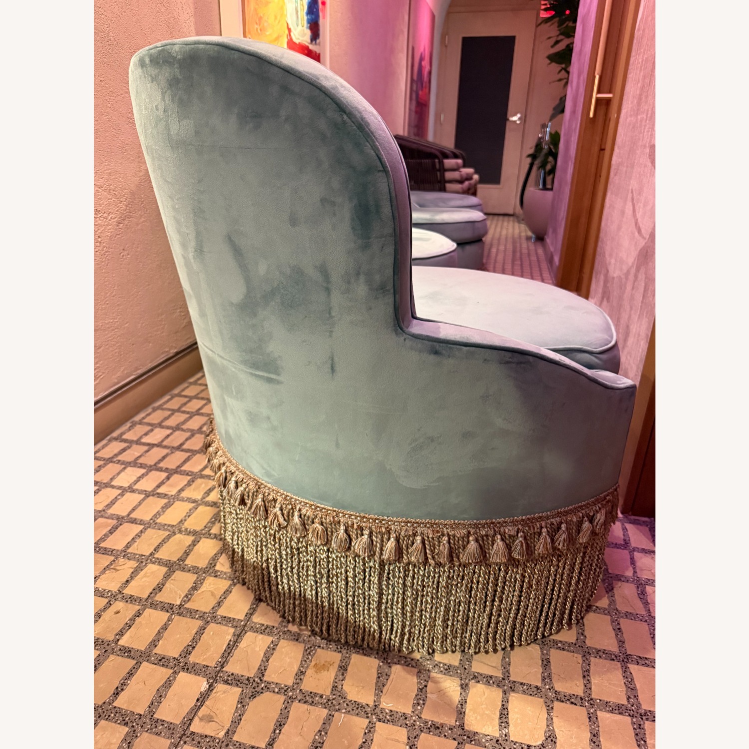 Light Blue Lounge Chair - image-2