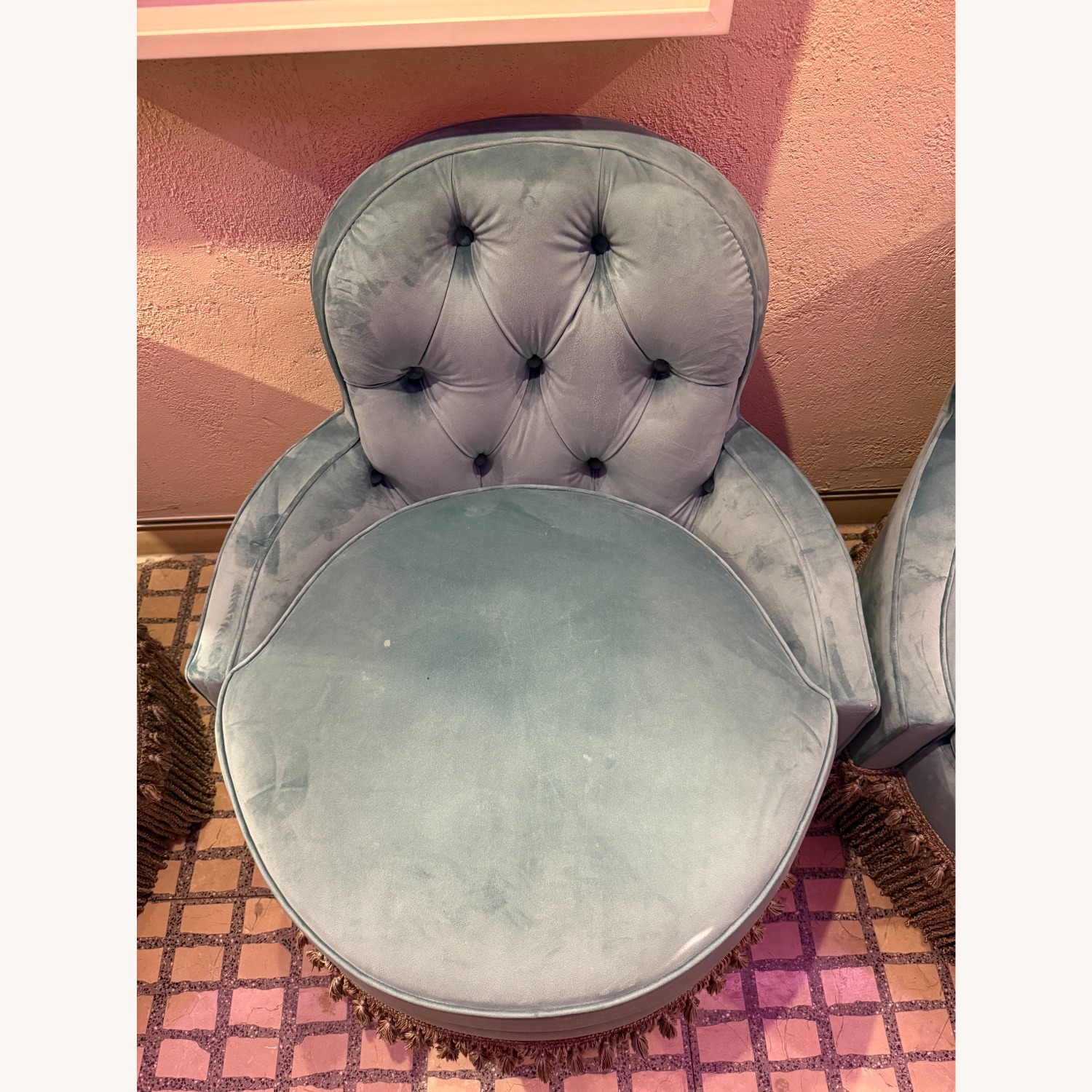 Light Blue Lounge Chair - image-3