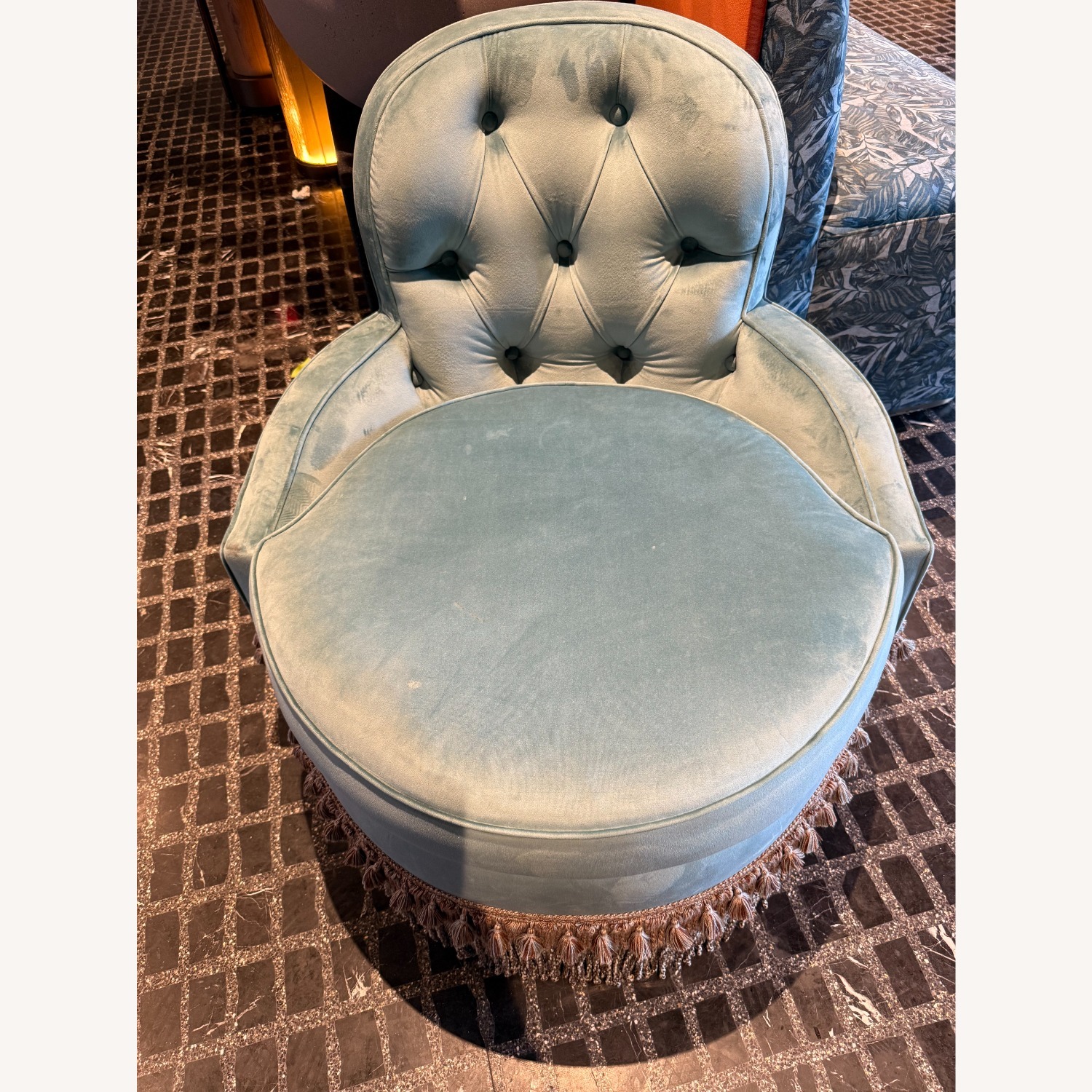 Light Blue Lounge Chair - image-4