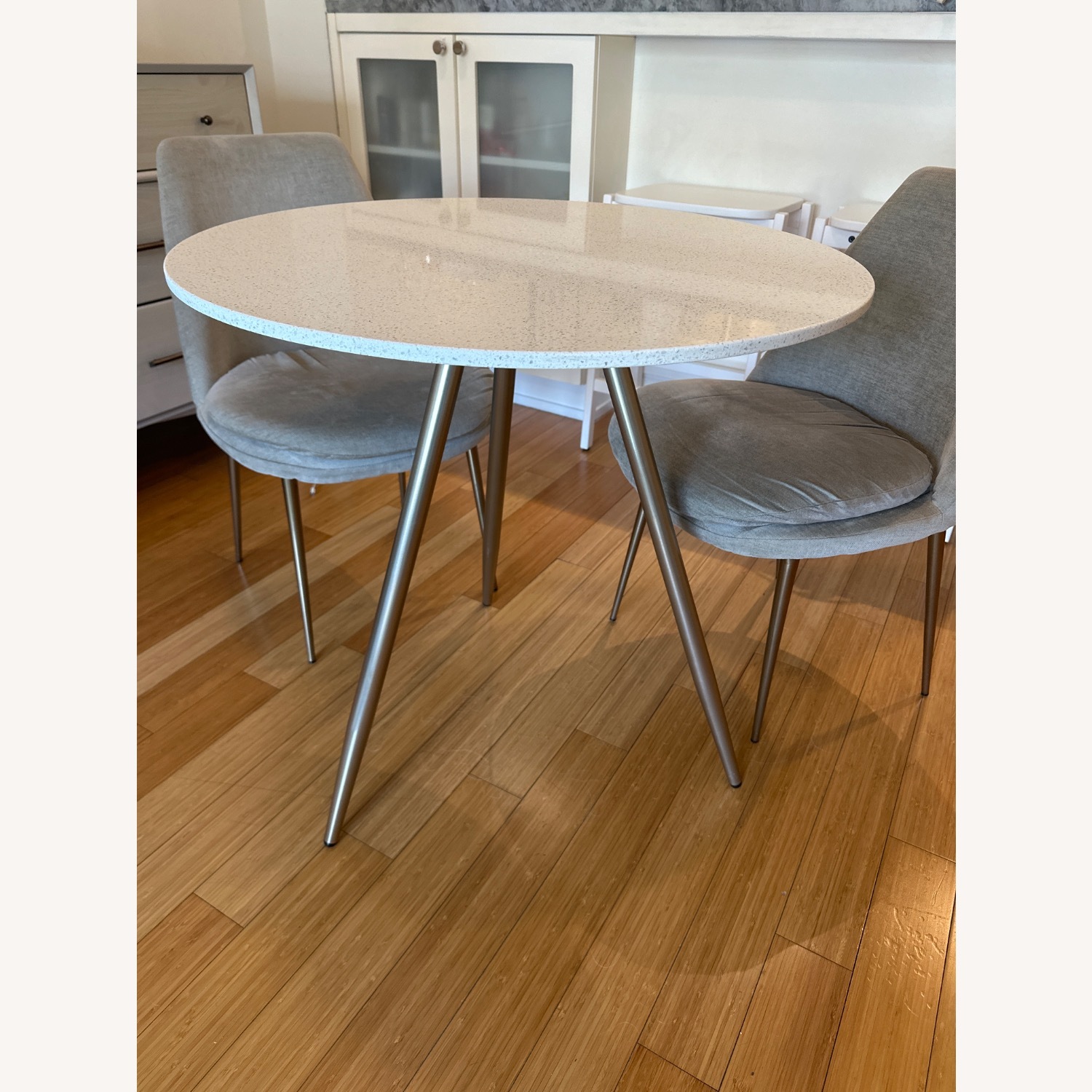 West Elm Wren Bistro Table - White Quartz - image-1