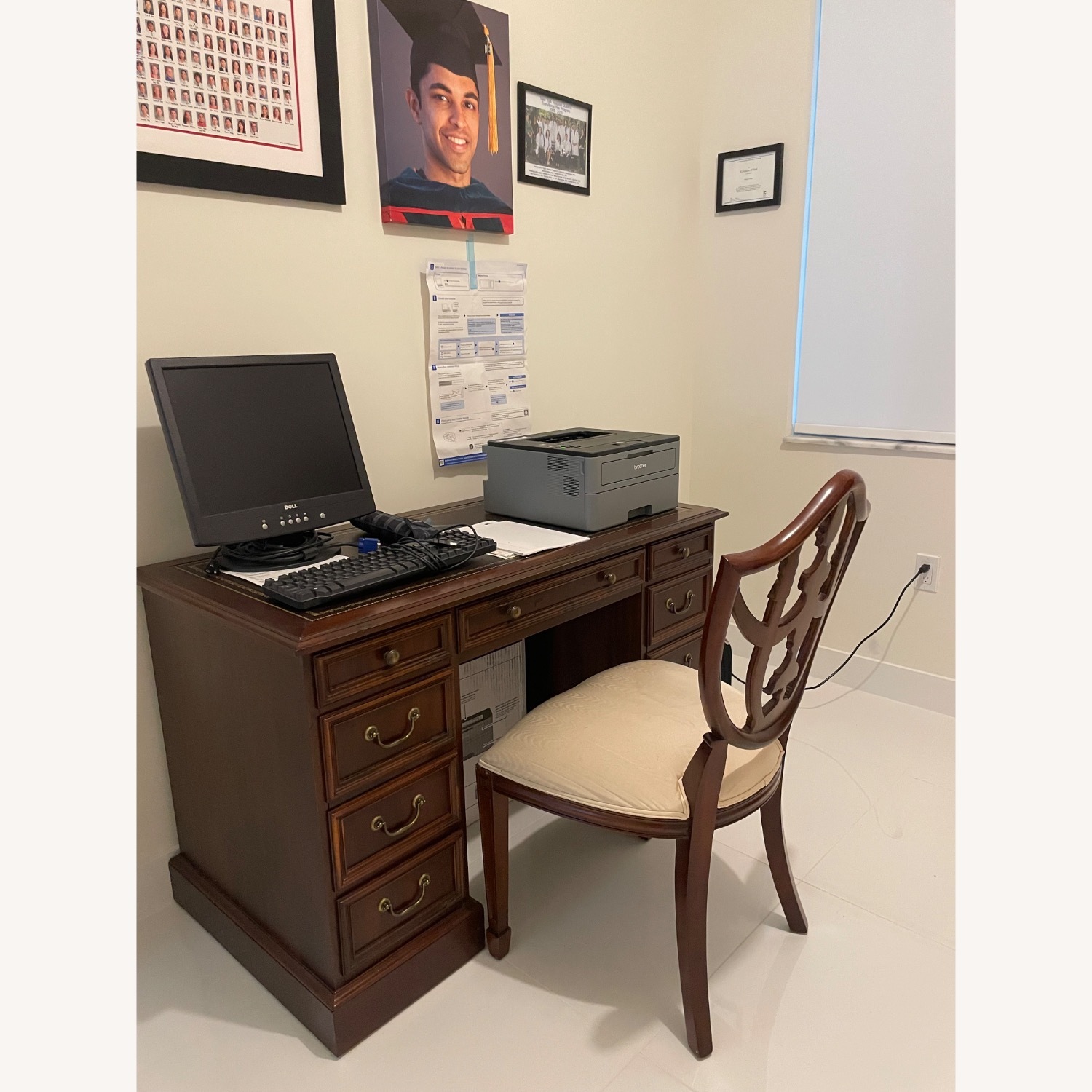 Kincaid Traditional Wood Executive Desk, Chair - image-1