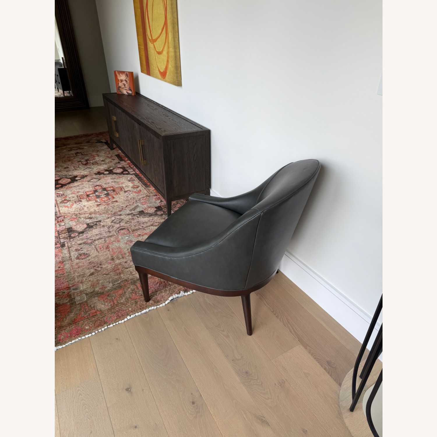 Mitchell Gold + Bob Williams Gray Leather Chair - image-2