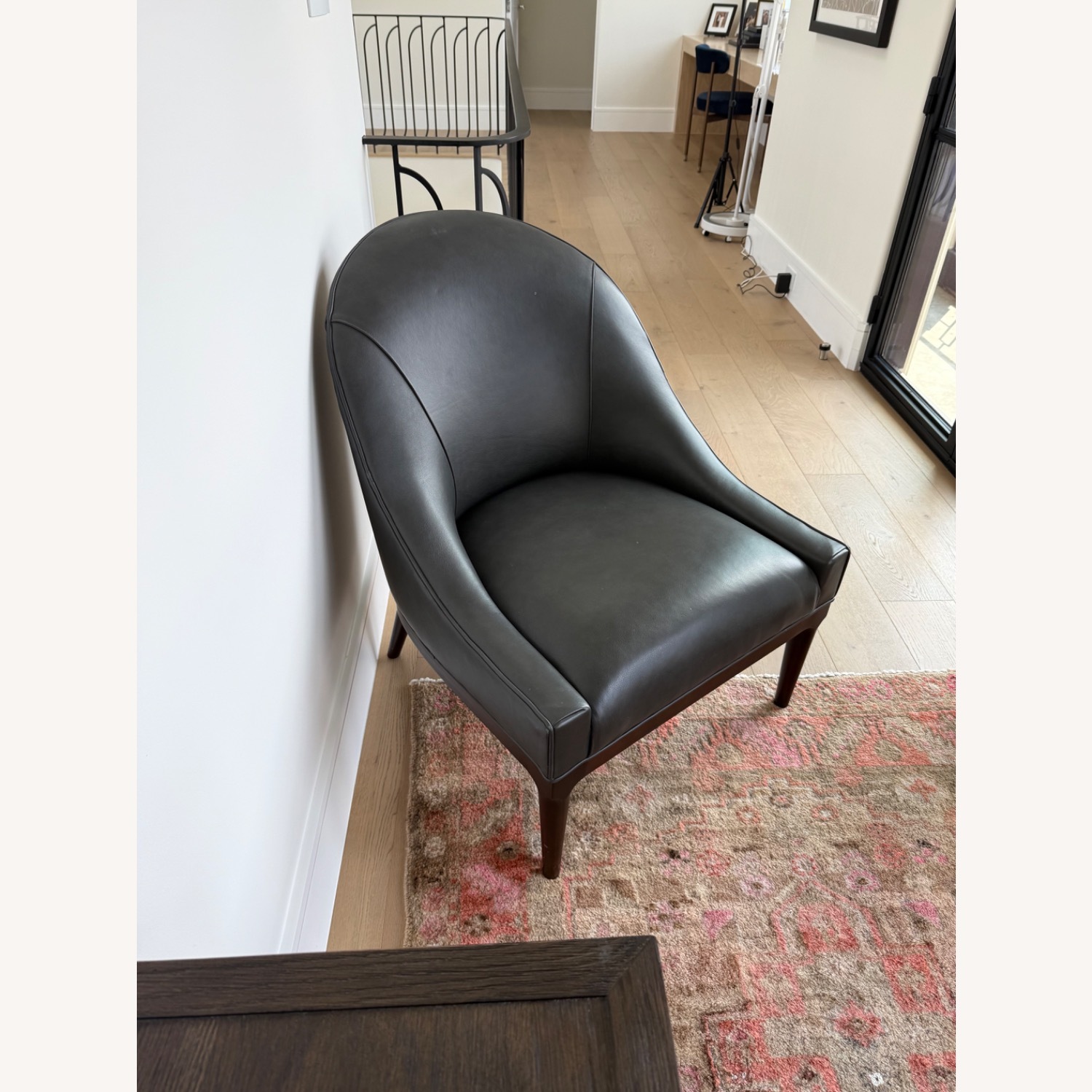 Mitchell Gold + Bob Williams Gray Leather Chair - image-1