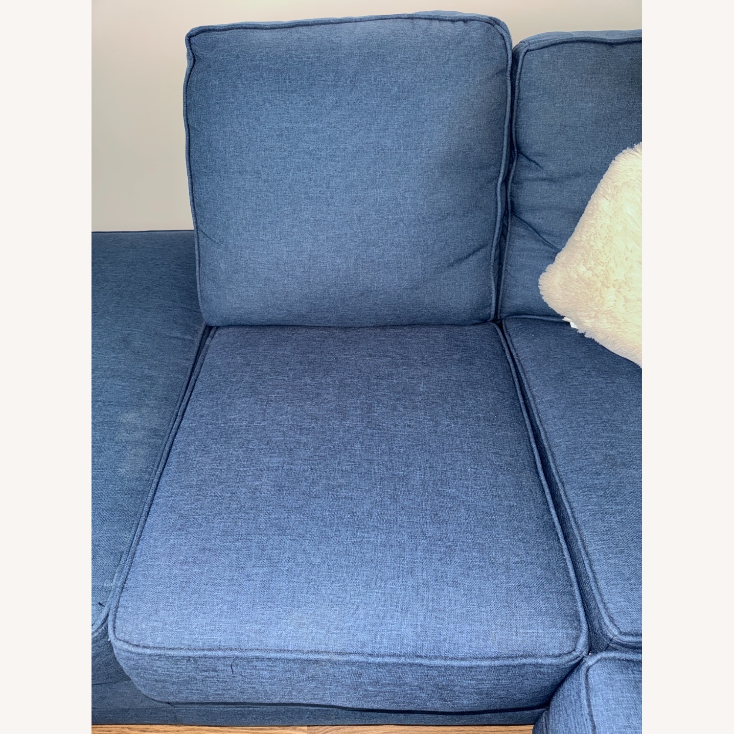 Hughes Furniture Blue Sectional Sofa - image-2