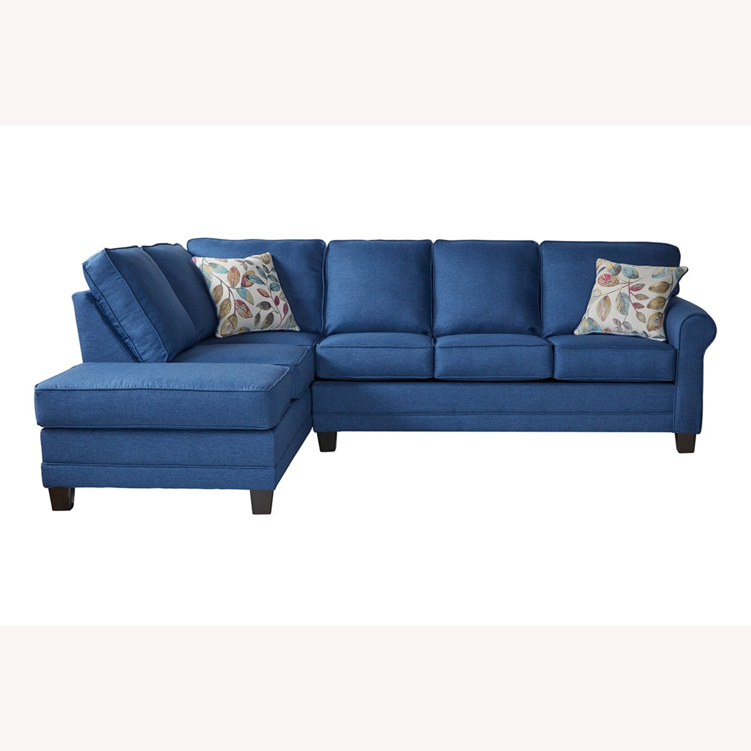 Hughes Furniture Blue Sectional Sofa - image-4