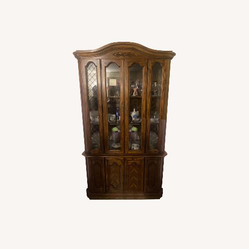 Used Antique China Cabinet - Dark Wood for sale on AptDeco