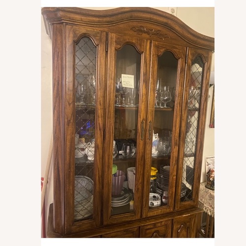 Used Antique China Cabinet - Dark Wood for sale on AptDeco