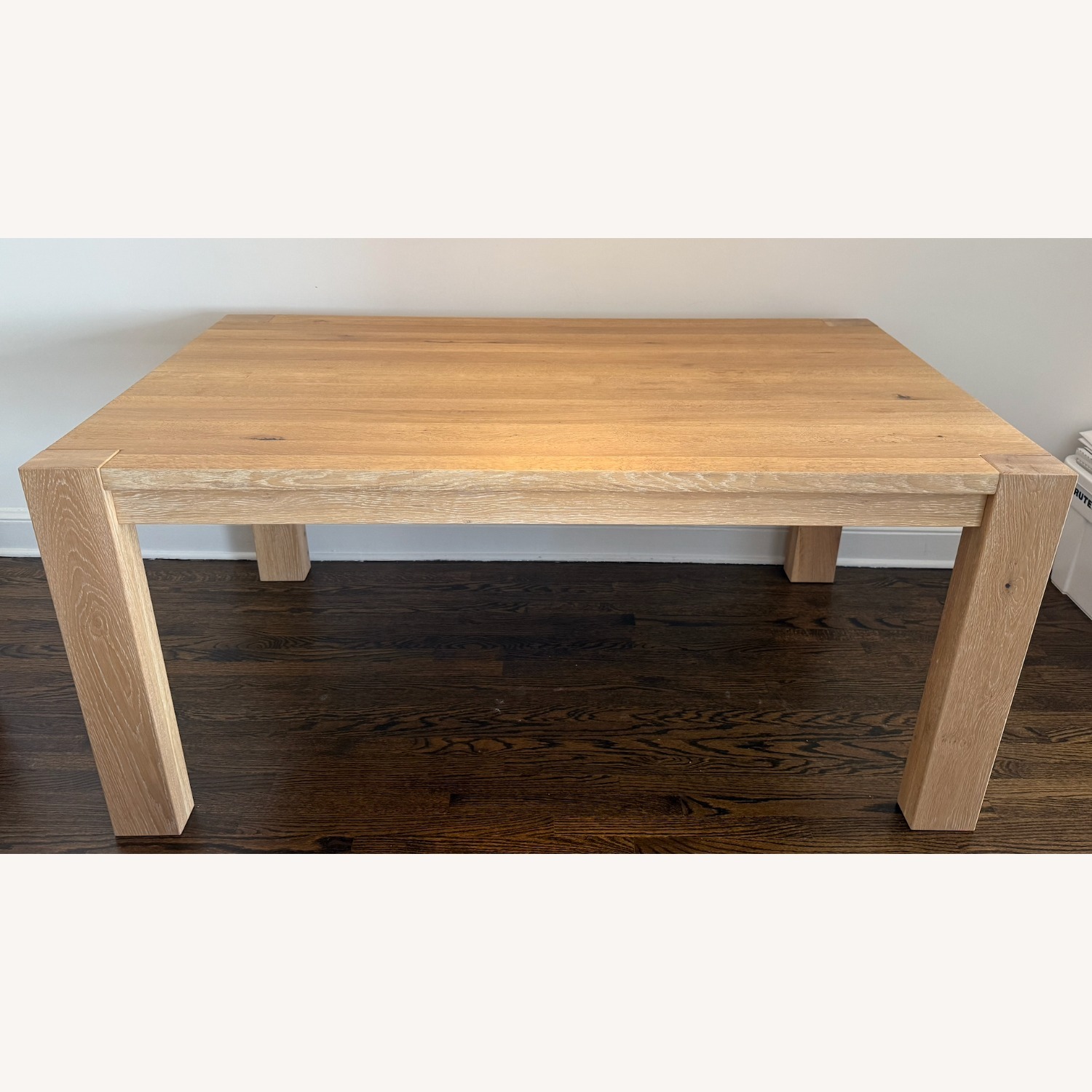 Crate & Barrel Terra 65" Natural White Oak Solid Wood Dining Table - image-1