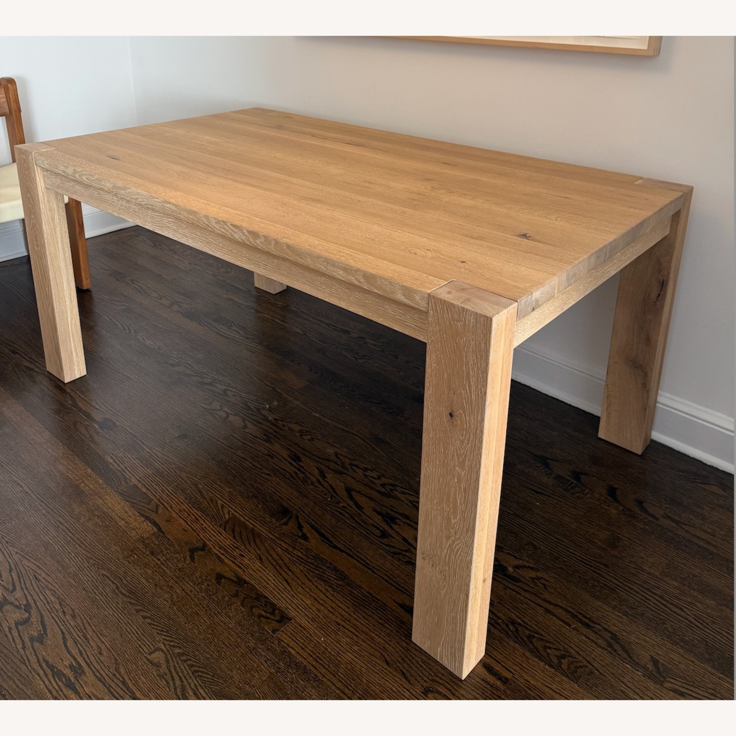 Crate & Barrel Terra 65" Natural White Oak Solid Wood Dining Table - image-2