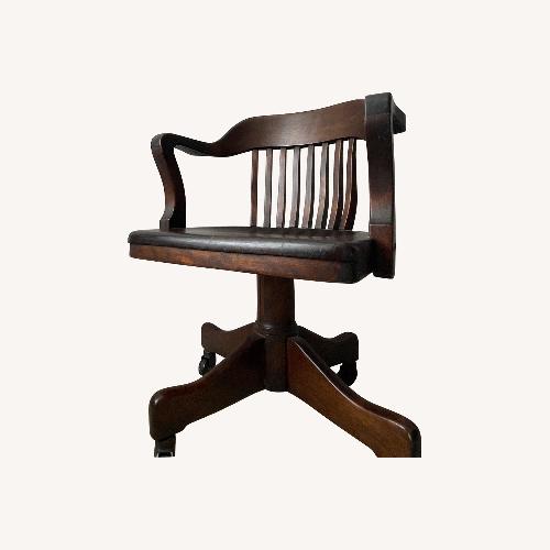 Used Antique Law Office Wooden Swivle Chair   for sale on AptDeco