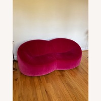 Ligne Roset Pink Velvet Pumpkin Loveseat