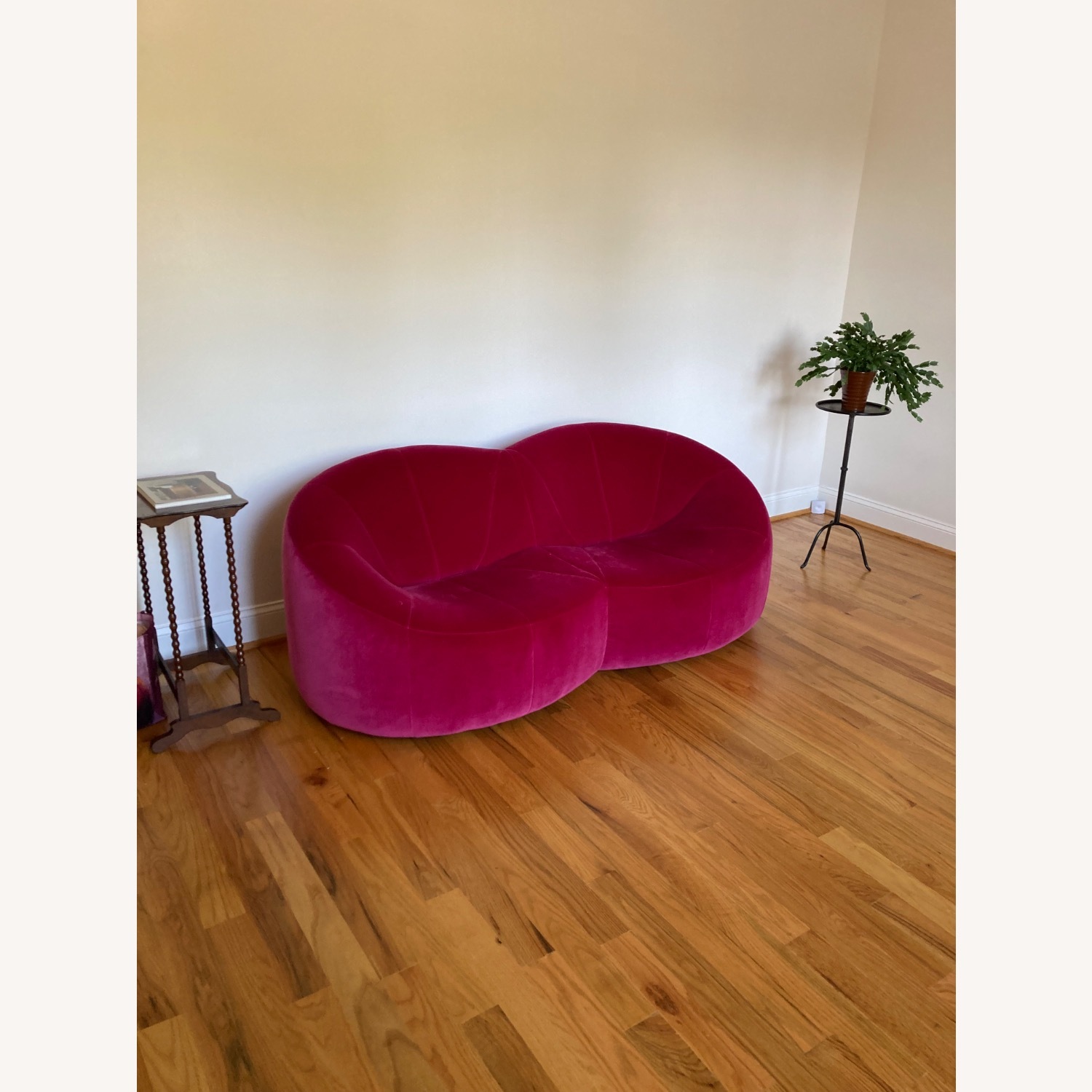 Ligne Roset Pink Velvet Pumpkin Loveseat - image-2