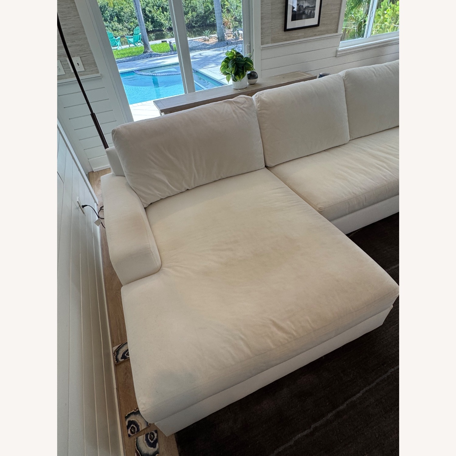 Pottery Barn Big Sur Sofa w Chaise White 124”W - image-4
