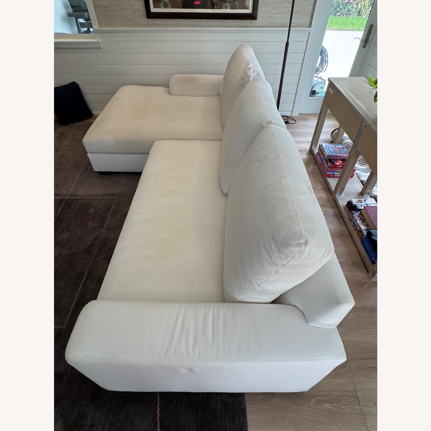 Pottery Barn Big Sur Sofa w Chaise White 124”W - image-6