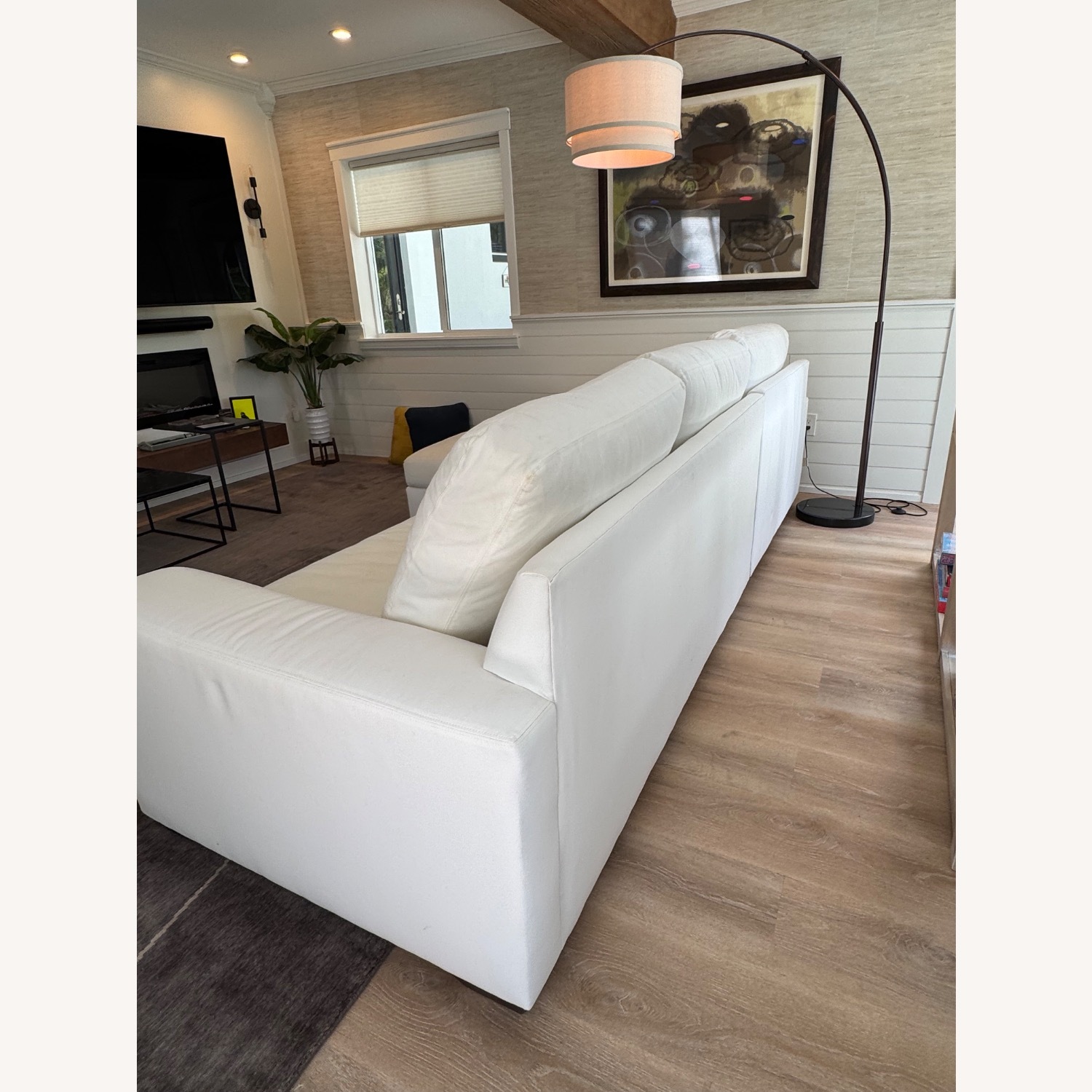 Pottery Barn Big Sur Sofa w Chaise White 124”W - image-7