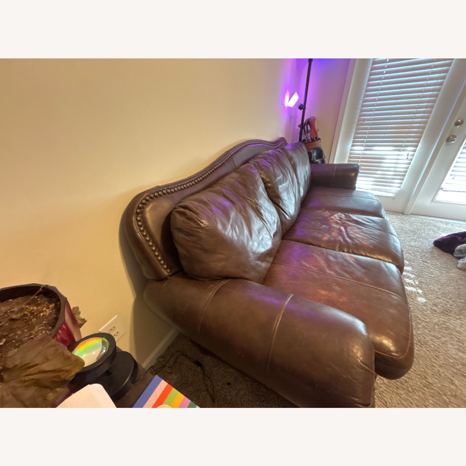 Ashley Furniture Dark Brown Leather Couch - image-2