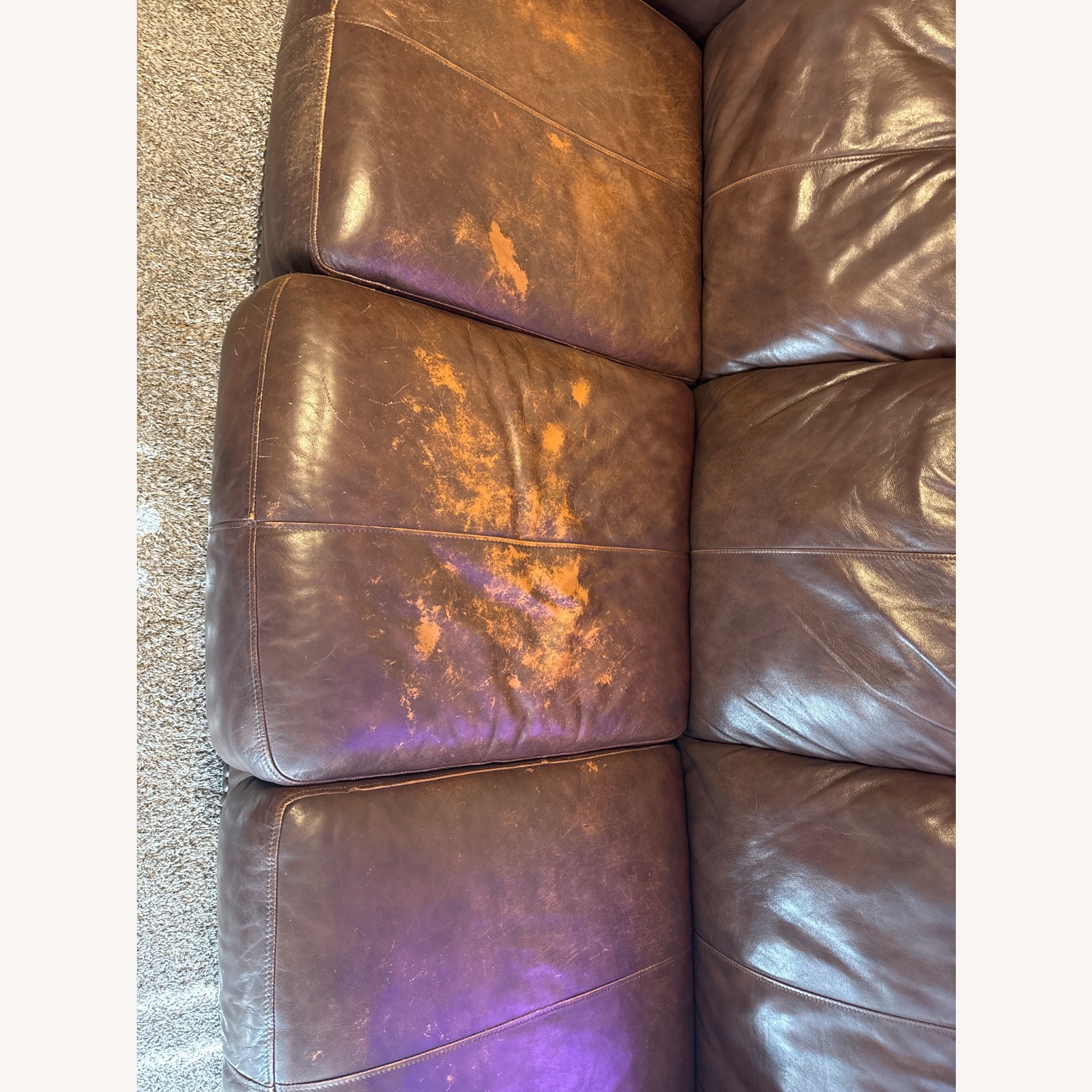 Ashley Furniture Dark Brown Leather Couch - image-4