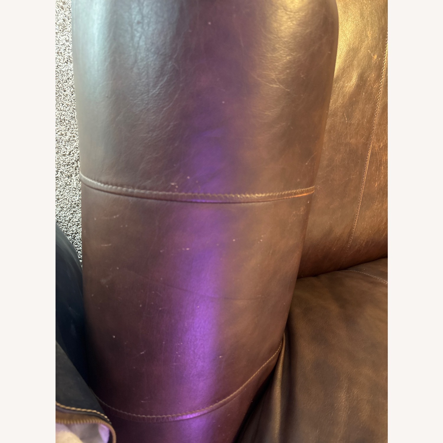 Ashley Furniture Dark Brown Leather Couch - image-5