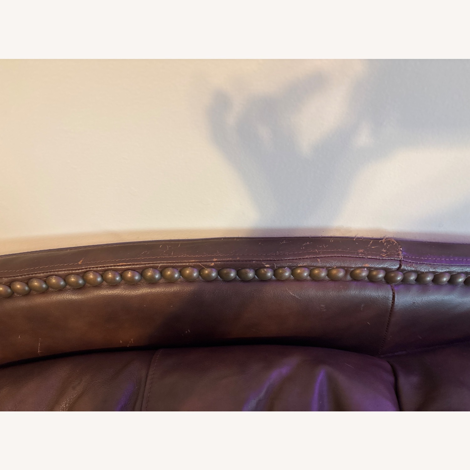 Ashley Furniture Dark Brown Leather Couch - image-6