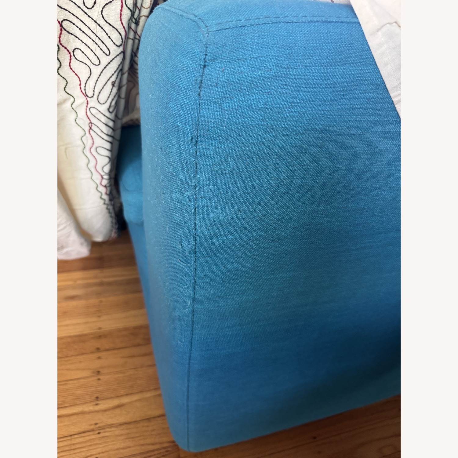 Blue Mid-Century Modern Sofa - image-4