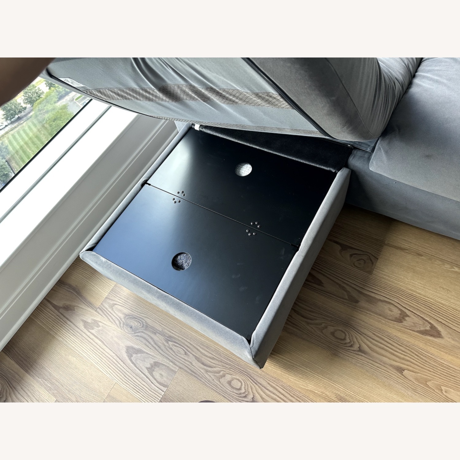 IKEA VINLIDEN Dark Gray Sofa with Chaise - image-4