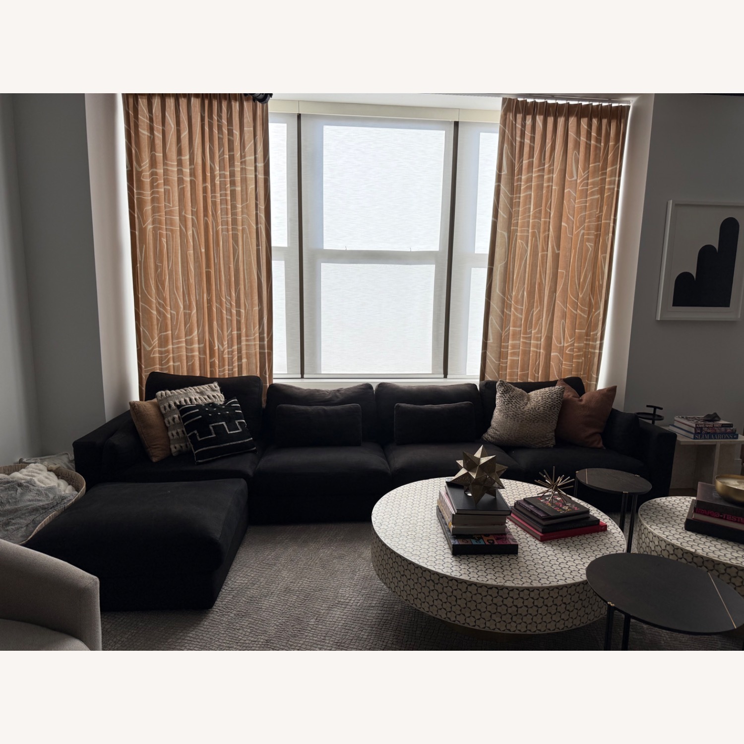 Restoration Hardware Lugano Sofa Black - image-2