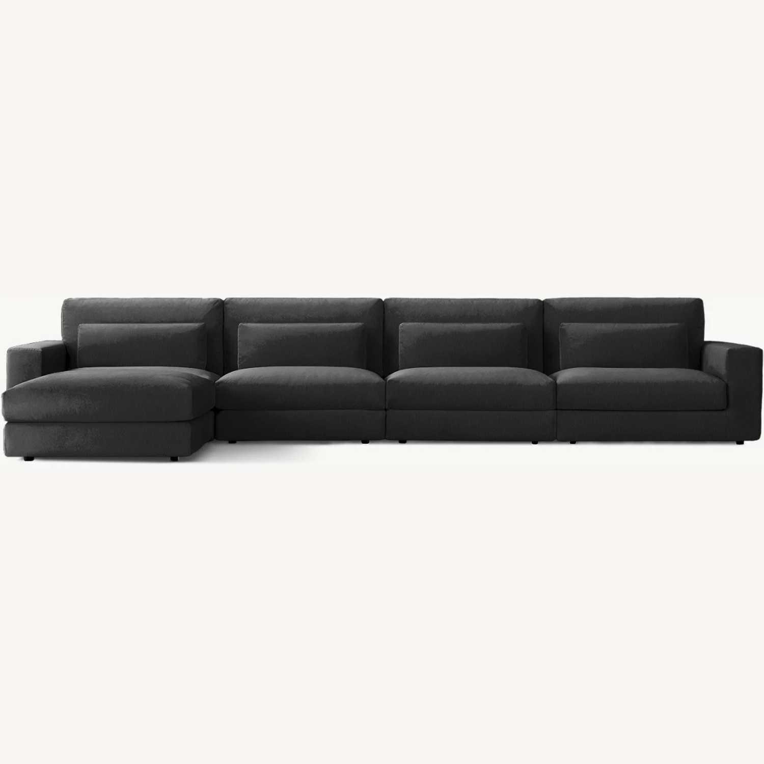 Restoration Hardware Lugano Sofa Black - image-0