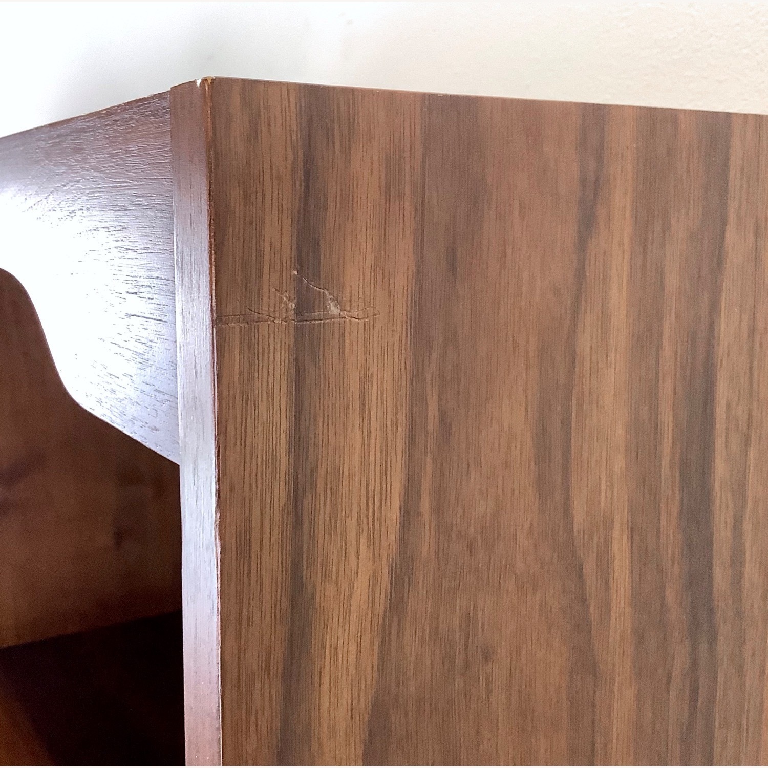 Pair Tall Vintage Modern Bookcases With Bar - image-14