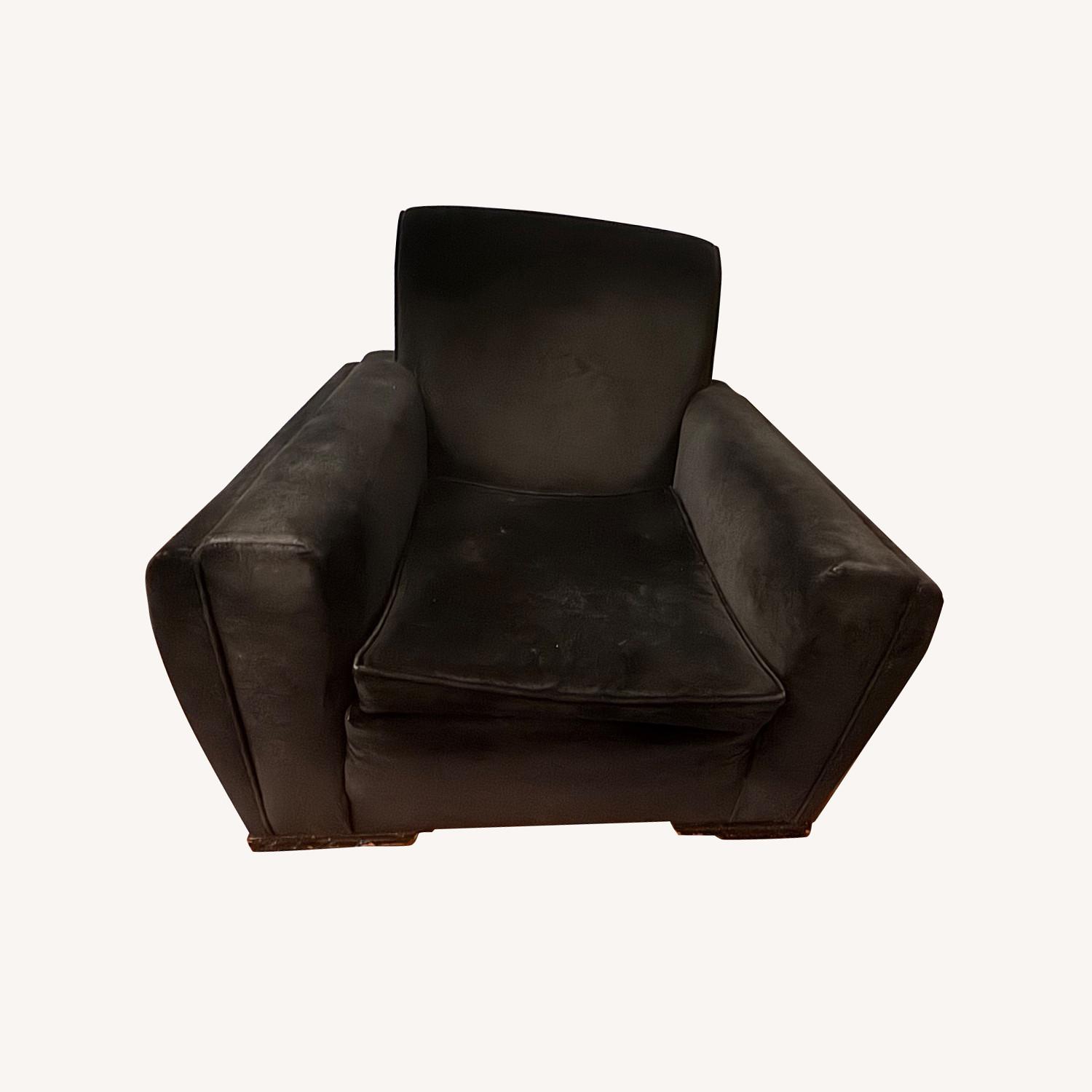 Navy Deco Velvet Arm Chairs - image-0