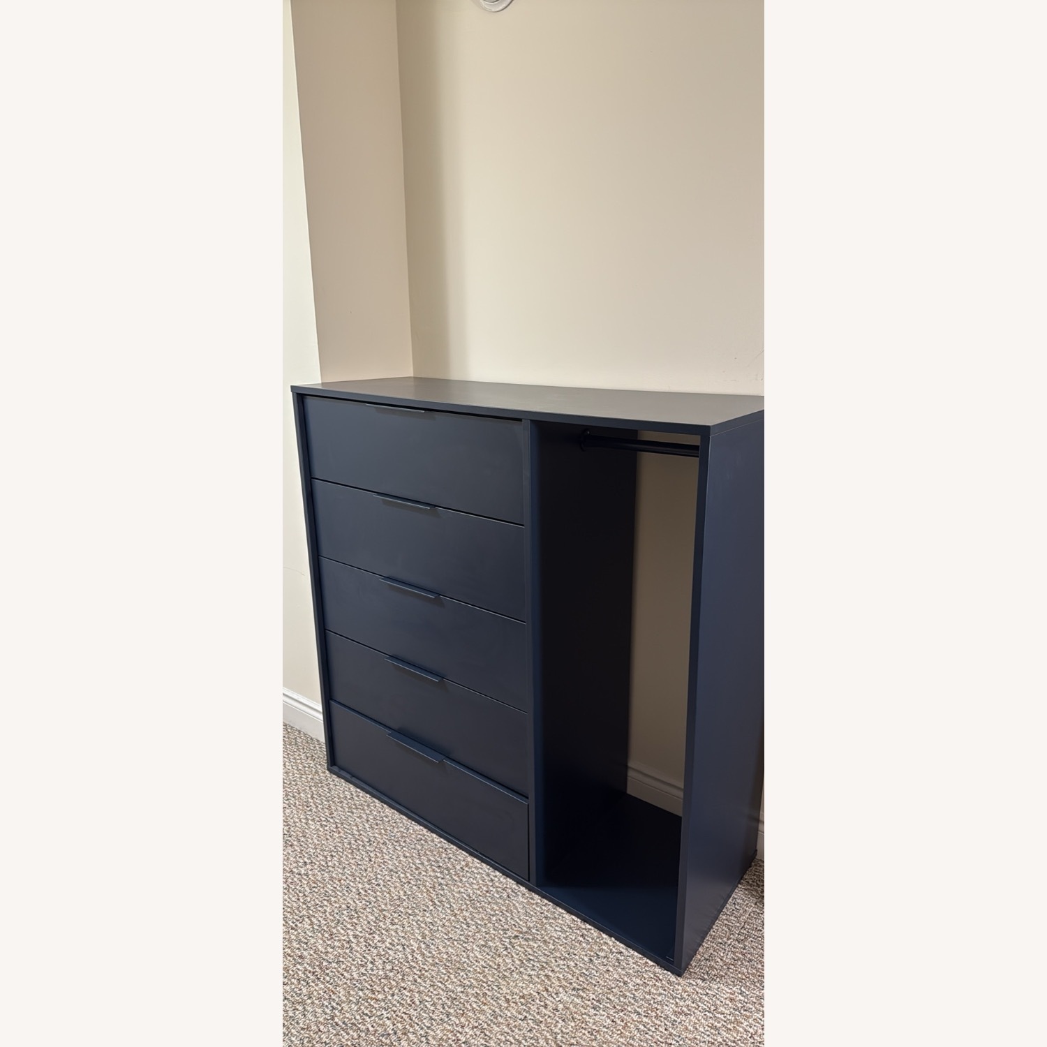 IKEA Nordmela Blue Dresser W Clothes Rail - image-1
