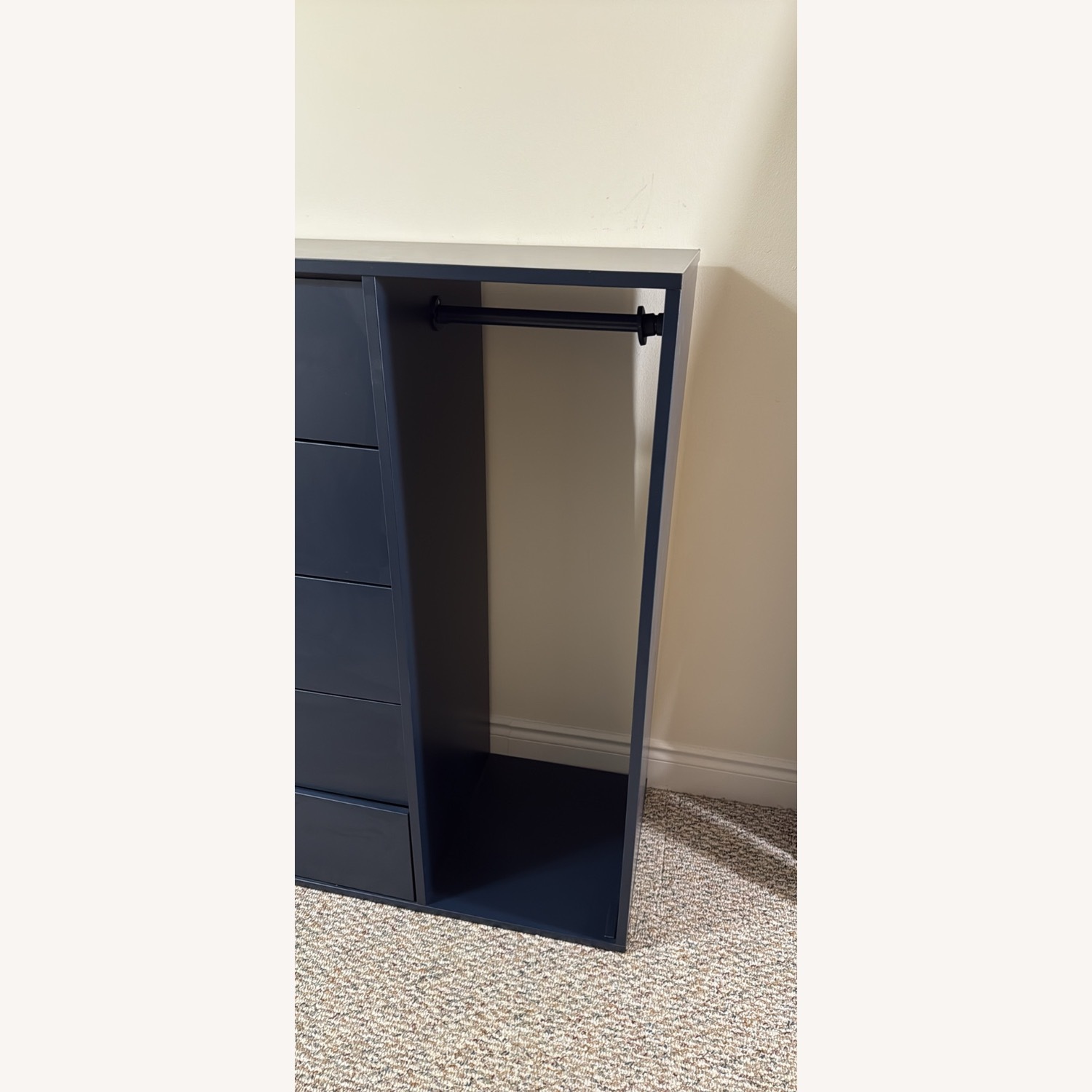 IKEA Nordmela Blue Dresser W Clothes Rail - image-4