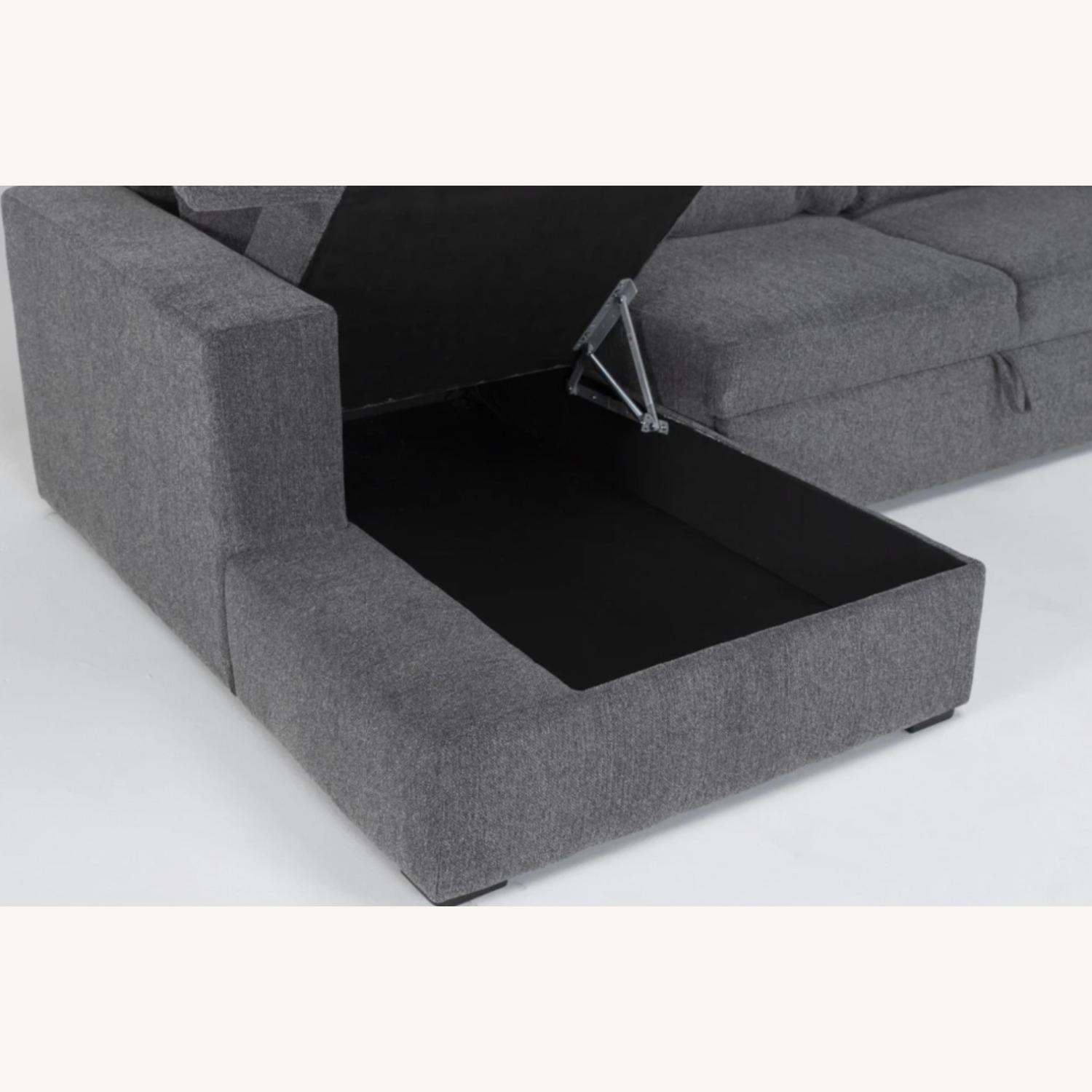 Living Spaces Sebastian Slate Grey Fabric 111" 2 Piece - image-2