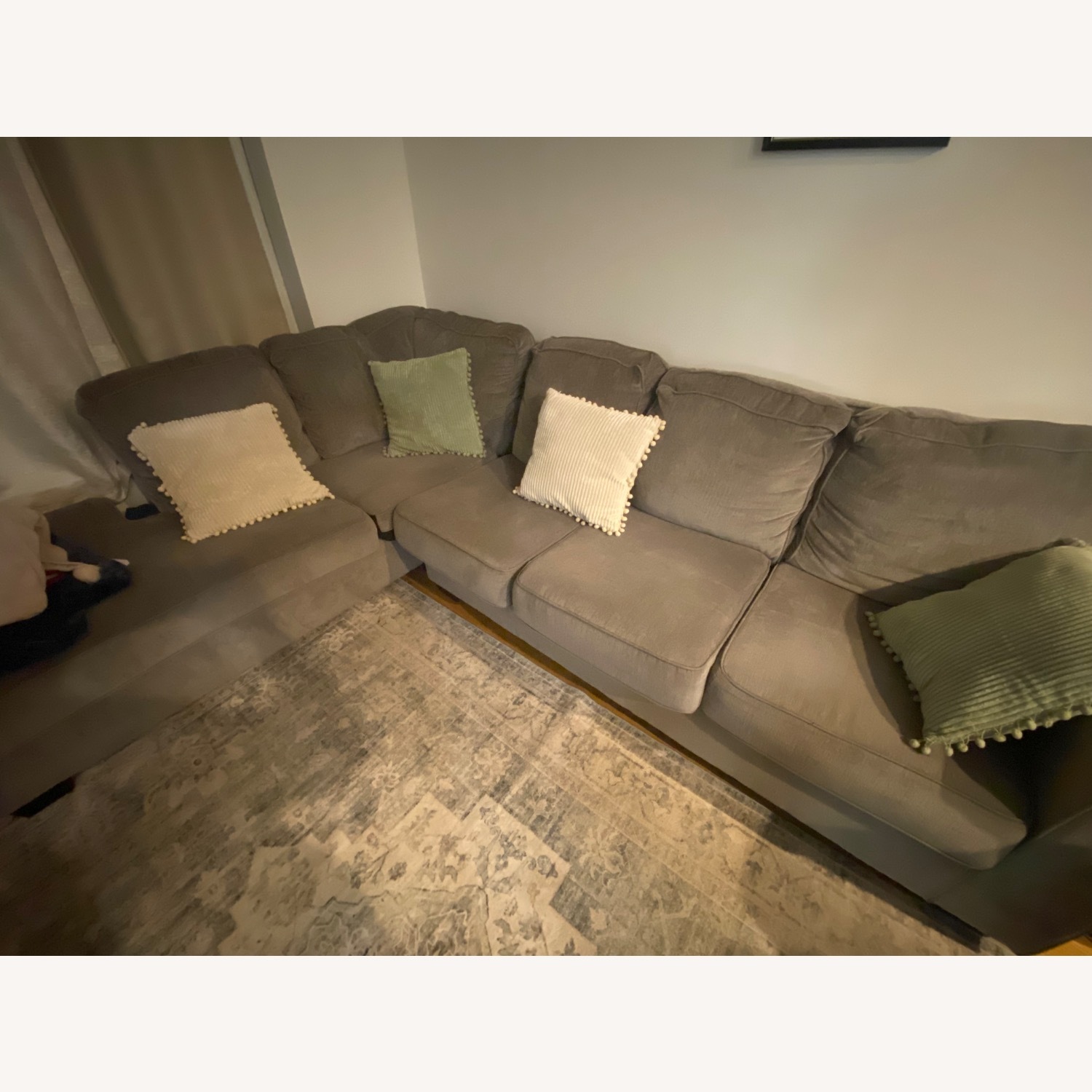 Dark Grey Big Comfy Couch - image-0