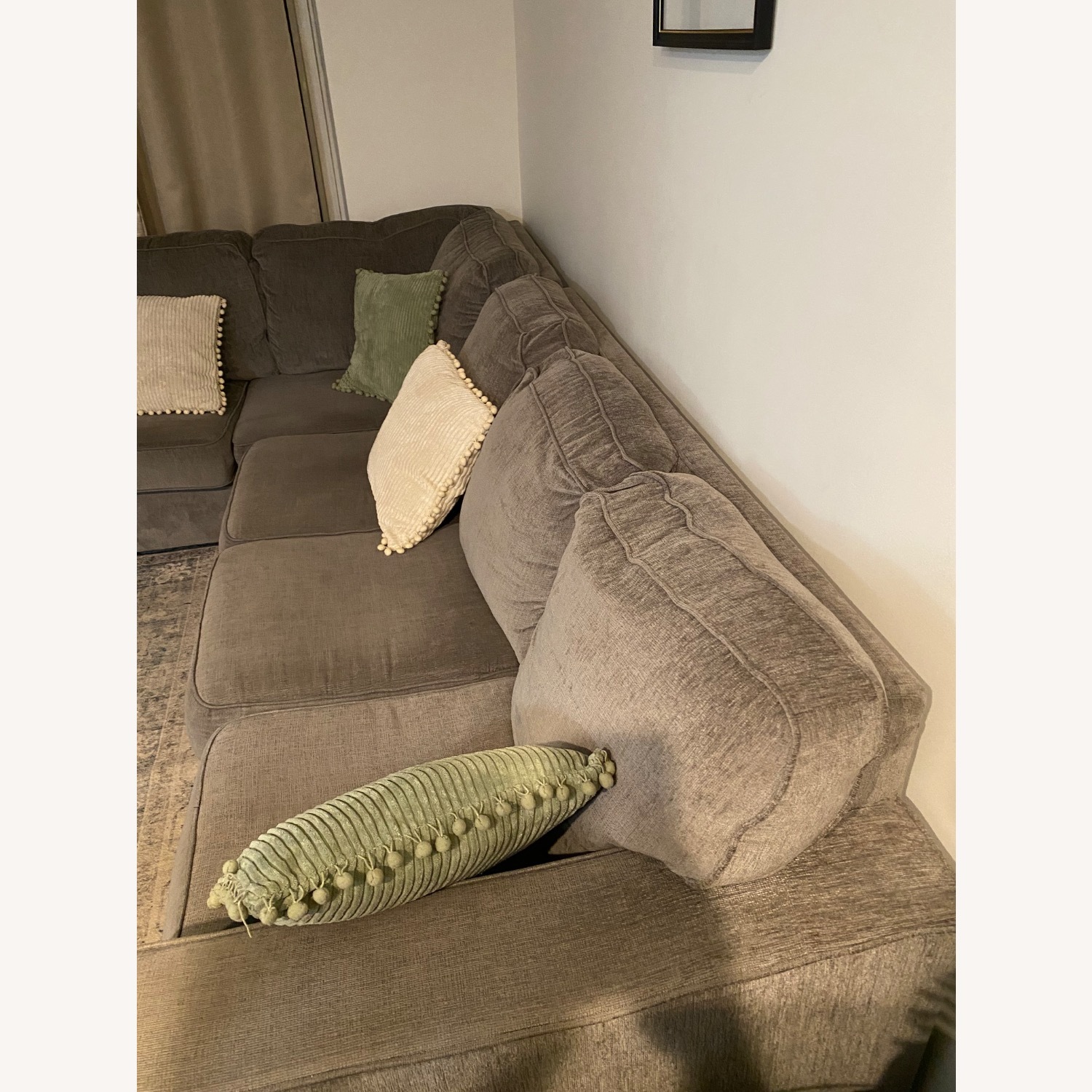 Dark Grey Big Comfy Couch - image-2