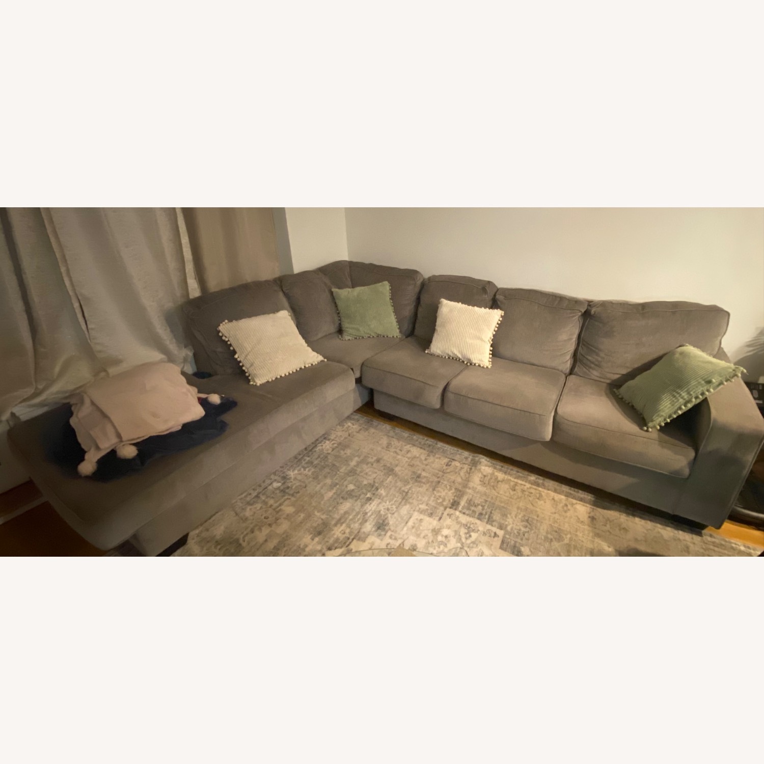 Dark Grey Big Comfy Couch - image-1